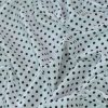 Satin Elastic - Alb cu buline negre mici