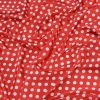 Satin Imprimat - Rosu cu buline albe 7 Satin Elastic - Rosu cu buline albe