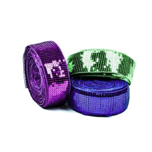 Banda decorativa cu paiete - Albastru