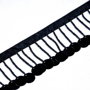 Banda decorativa cu paiete - Negru 2 Banda decorativa cu paiete - Negru