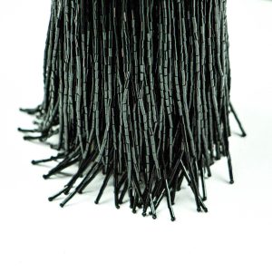 Banda decorativa cu margele pentru rochii - Negru 2 Banda decorativa cu margele pentru rochii - Negru