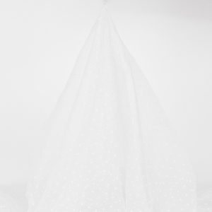 Organza cu buline - Alb