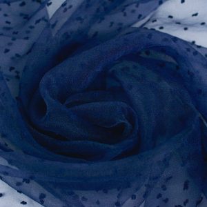 Organza cu buline - Bleumarin