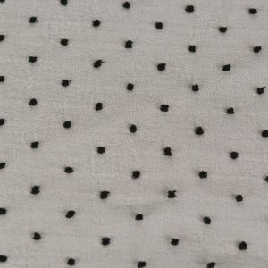 Organza cu buline - Negru 1 Organza cu buline - Negru