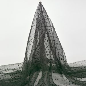 Organza cu buline - Negru 3 Organza cu buline - Negru