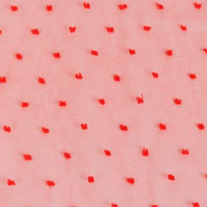 Organza cu buline - Rosu corai