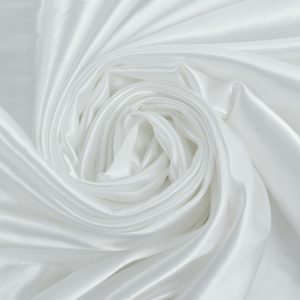 Satin Elastic- Alb