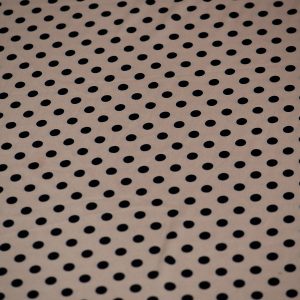 Satin soft - Matasica crem cu buline negre