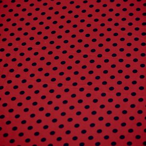 Satin soft - Matasica rosu cu buline negre 2 Satin soft - Matasica rosu cu buline negre