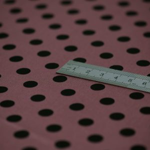 Satin soft - Matasica roz plamaniu cu buline negre