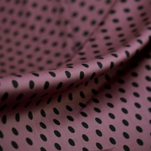 Satin soft - Matasica roz plamaniu cu buline negre