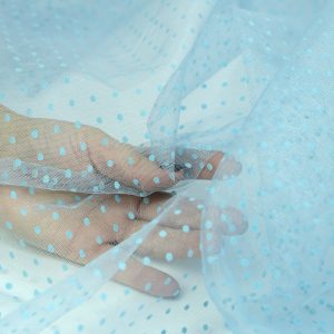 Tiul cu Buline Bleu 3 Tiul cu Buline Bleu