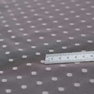 Tiul fin cu buline - Roz Prafuit