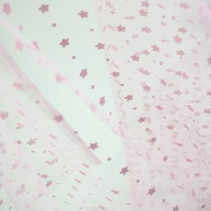 Tiul cu Buline si Stelute Roz