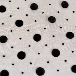 Tulle cu buline mixte - Negru