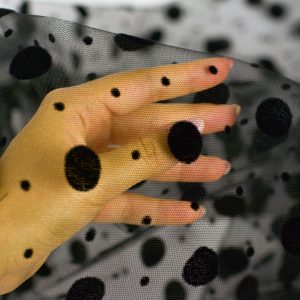 Tulle cu buline mixte - Negru 2 Tulle cu buline mixte - Negru