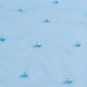 Tulle cu perle - Bleu 2 Tulle cu perle - Bleu