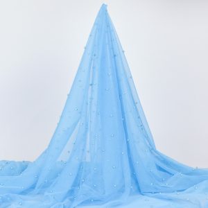 Tulle cu perle - Bleu 3 Tulle cu perle - Bleu
