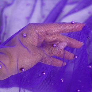 Tulle cu perle - Mov Imperial