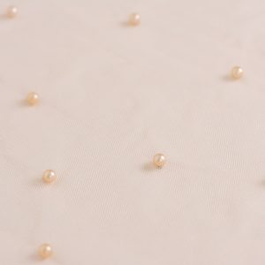 Tulle cu perle - Nude Somon 2 Tulle cu perle - Nude Somon