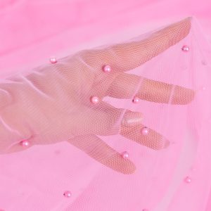 Tulle cu perle - Roz Bombon 1 Tulle cu perle - Roz Bombon