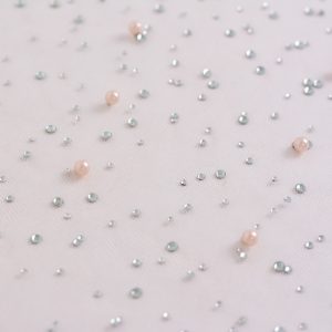 Tulle cu perle si strasuri - Roz Prafuit 2 Tulle cu perle si strasuri - Roz Prafuit