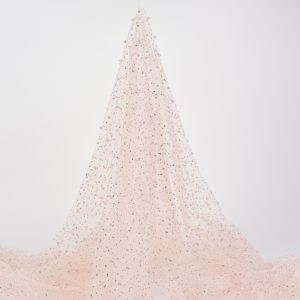 Tulle cu perle si strasuri - Roz Prafuit 3 Tulle cu perle si strasuri - Roz Prafuit