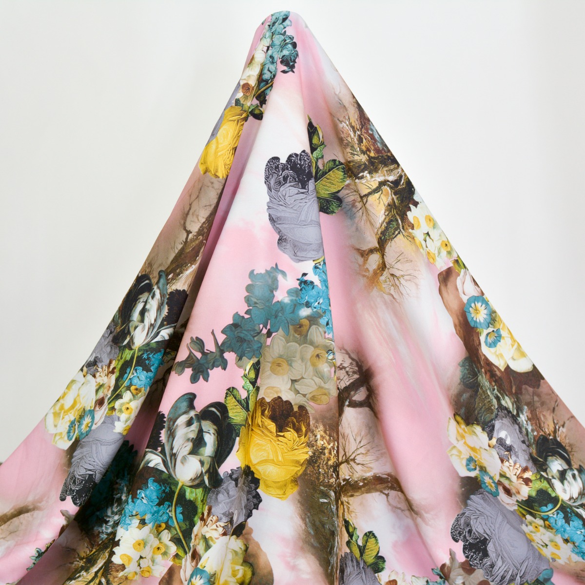 images Vascoza Imprimata - Roz cu bujori si lalele