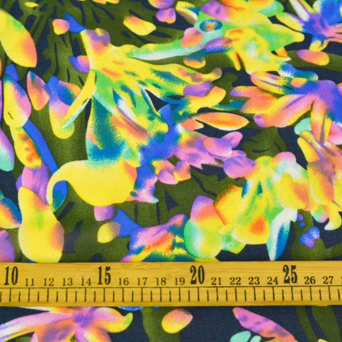 images Voal Imprimat - Bleumarin multicolor