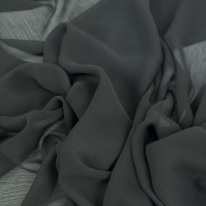 Voal Chiffon Creponat Negru