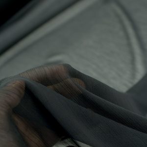 Voal Chiffon Creponat Negru