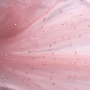 Tulle cu perle - Roz Pudra