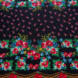 Vascoza Imprimata - Negru cu flori multicolore 4 Vascoza Imprimata - Negru cu flori multicolore