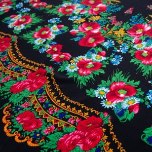 Vascoza Imprimata - Negru cu flori multicolore 3 Vascoza Imprimata - Negru cu flori multicolore