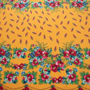 Vascoza Imprimata - Mustar cu flori multicolore 3 Vascoza Imprimata - Mustar cu flori multicolore