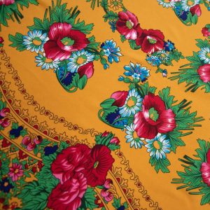 Vascoza Imprimata - Mustar cu flori multicolore 4 Vascoza Imprimata - Mustar cu flori multicolore