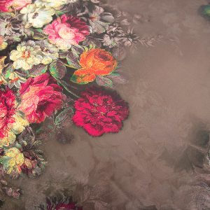 Tafta imprimata - Maro cu flori