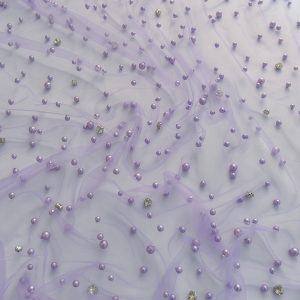 Tullee cu perle si pietre - Mov