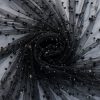 Tulle cu perle si pietre - Negru 5 Tullee cu perle si pietre - Negru