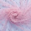 Tulle cu perle si pietre - Roz 3 Tulle cu perle si pietre - Roz