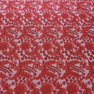 Dantela cu paiete - Rosu