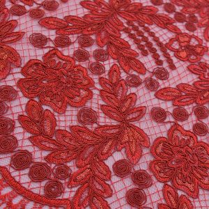 Dantela cu paiete - Rosu