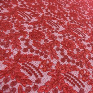 Dantela cu paiete - Rosu