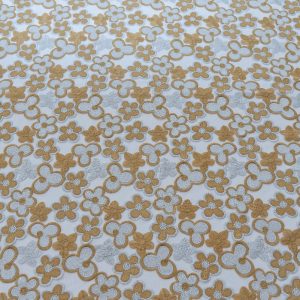 Dantela brodata - Beige cu argintiu 4 Dantela brodata - Beige cu argintiu