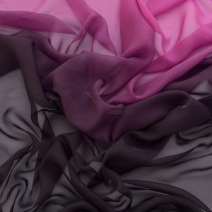 Voal matase in degrade - Ciclam