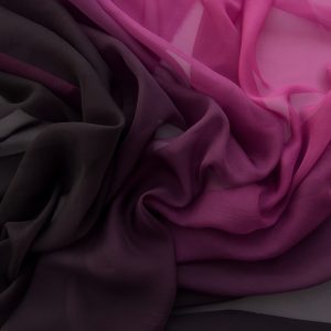 Voal matase in degrade - Ciclam