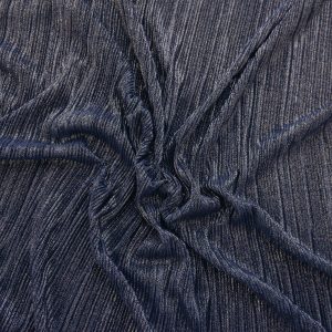 Lurex plisat cu sclipici - Bleumarin