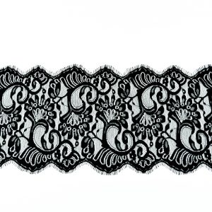 Dantela Chantilly - Negru