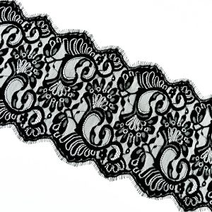 Dantela Chantilly - Negru