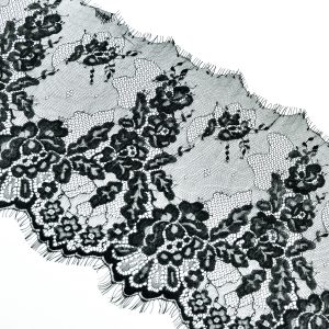 Dantela Chantilly - Negru Royal